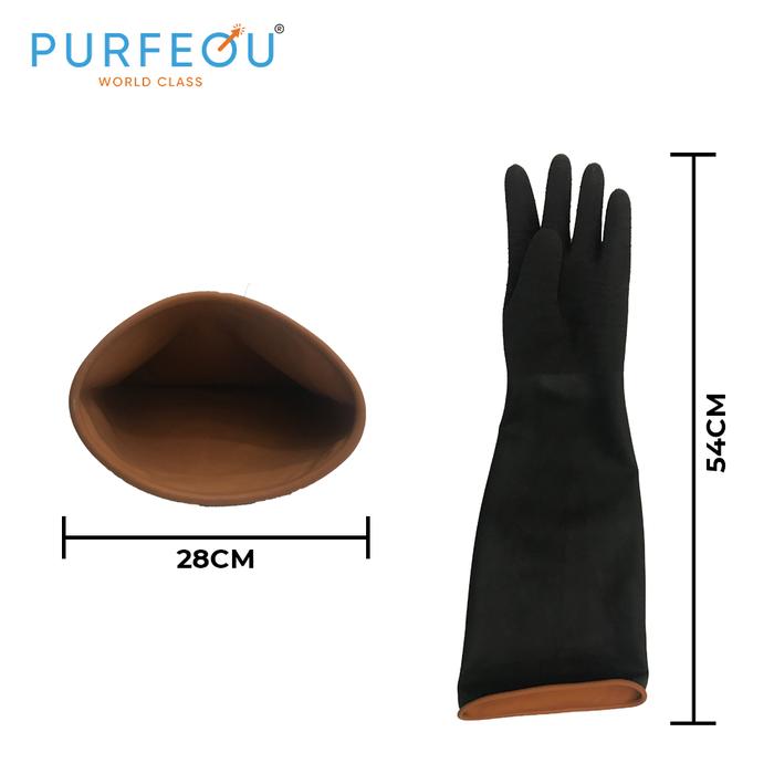 Gambar Sarung Tangan Gloves Vaporblasting Sandblasting Purfequ Alkali Chemical Resistant & Industrial Acid Rubber Latex dari Purfequ Official Kab. Tangerang Tokopedia