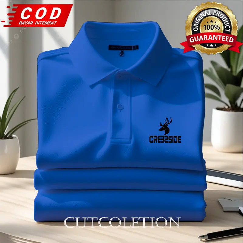 CRESSIDA  Kaos Pria Import Premium - Polo Shirt casual Formal Lifestyle - Polo Kerah lengan pendek jeans Baju Katun 4