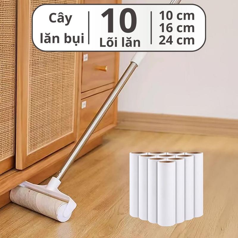 Combo cây lăn bụi kèm 10 lõi lăn SORA cán ngắn cán dài đủ size làm sạch bụi bẩn mọi ngóc ngách
