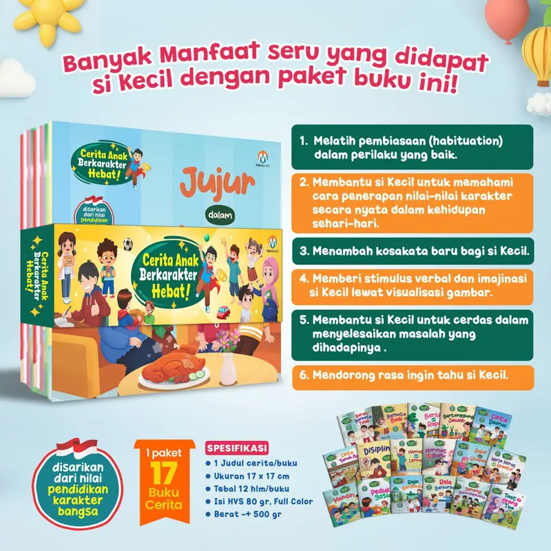 (isi 17 buku) Seri Cerita Anak Berkarakter Hebat - Ziyadbooks - Laris Maris 3