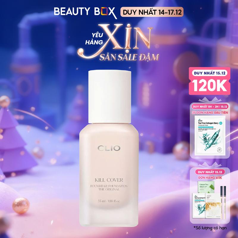  Kem Nền Che Khuyết Điểm Clio Kill Cover Founwear Foundation The Original 35ml 