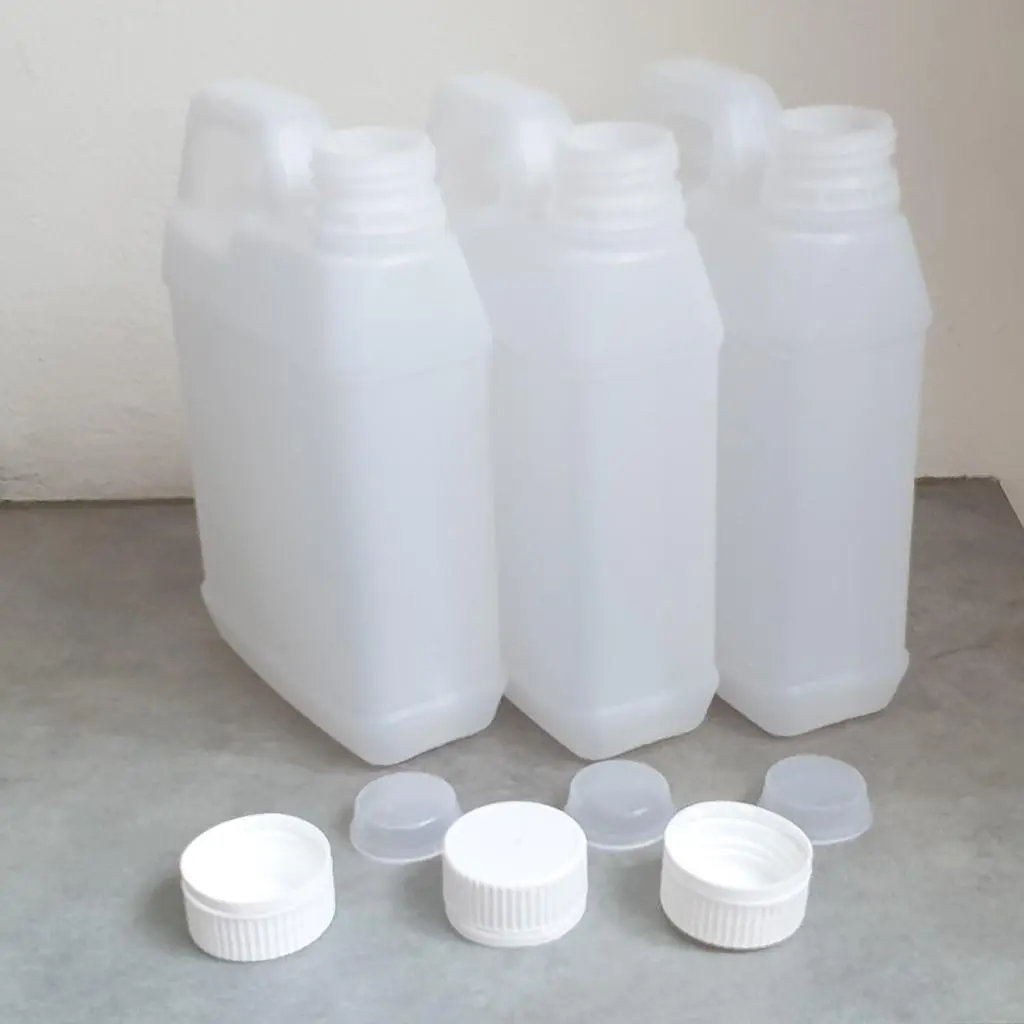 Polyethylene PE Bottle 1 litre with cap and stopper (3 pieces) | container | oil | sauce | water | skinplusllp0214