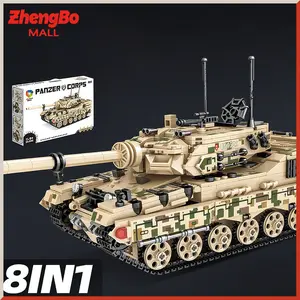ZhengBo MALL 1000PCS+ Mainan Bricks Tank Militer Mobil 3D Puzzle Susun Edukasi DIY Hadiah Hari Anak-Anak