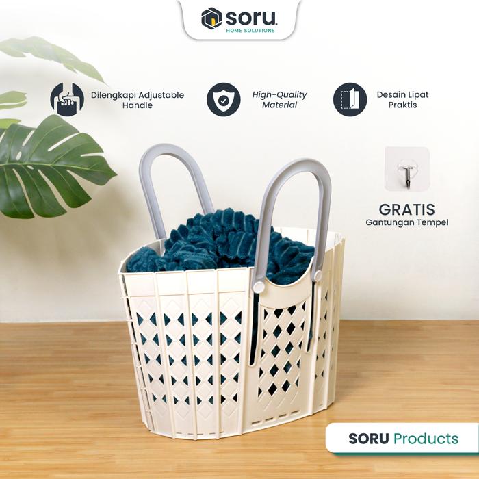 Gambar SORU - Keranjang Baju Kotor Lipat – Laundry Basket Foldable Serbaguna dari Soru Indonesia Kota Bandung Tokopedia
