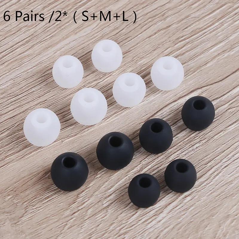 6 cặp/2 * phổ quát trong - tai nghe tai nghe headphoe tai nghe cao su silicone
