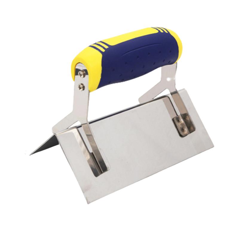 Product Introduction of Corner Trowel Stainless Steel with Grip Handle Professional Plastering Tool Wall Repair Tool for Mudding Drywall Scraping 21