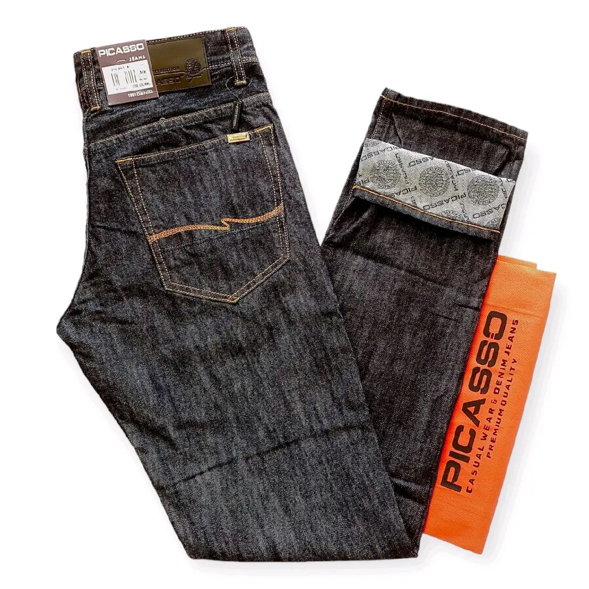 Celana Jeans Pria Picasso Denim Jeans Straight Fit Series Drack Blue - Jeans Panjang Pria Picasso Denim