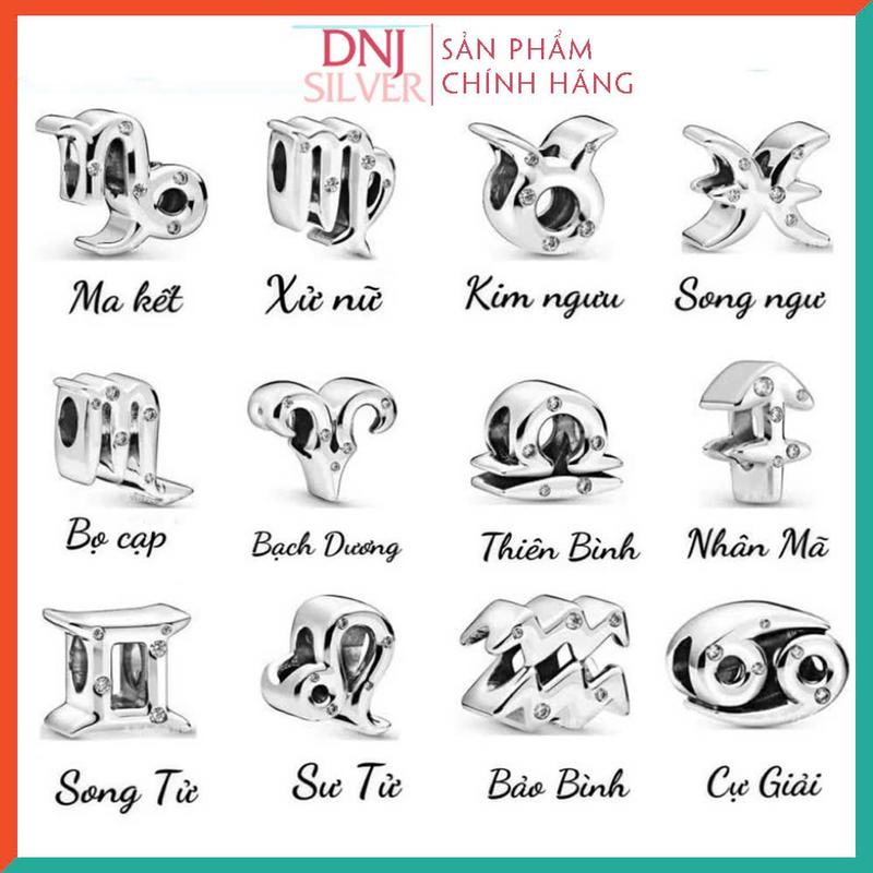 Charm bạc 925 cao cấp, bộ tổng hợp các mẫu charm bạc DNJ để mix vòng charm - Bộ…