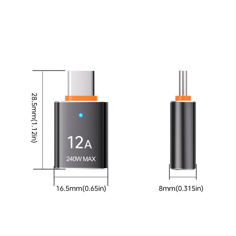 3pcs 12A USB 3.0 Female To Type C Male 240W Max Fast Charging Adapter 5Gbps Transmisson OTG USB C Converter For PC cellphone 2