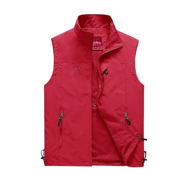 Rompi Vest Tactical Outdoor Pria Hitam Formal dengan Saku Multifungsi Casual Keren rompi & gilet 5
