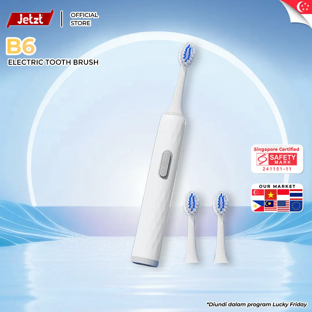 Jetzt B6 Sikat Gigi Electric toothbrush Waterproof IPX8 Ultrasonic Vibration Menyehatkan Gusi Elektrik