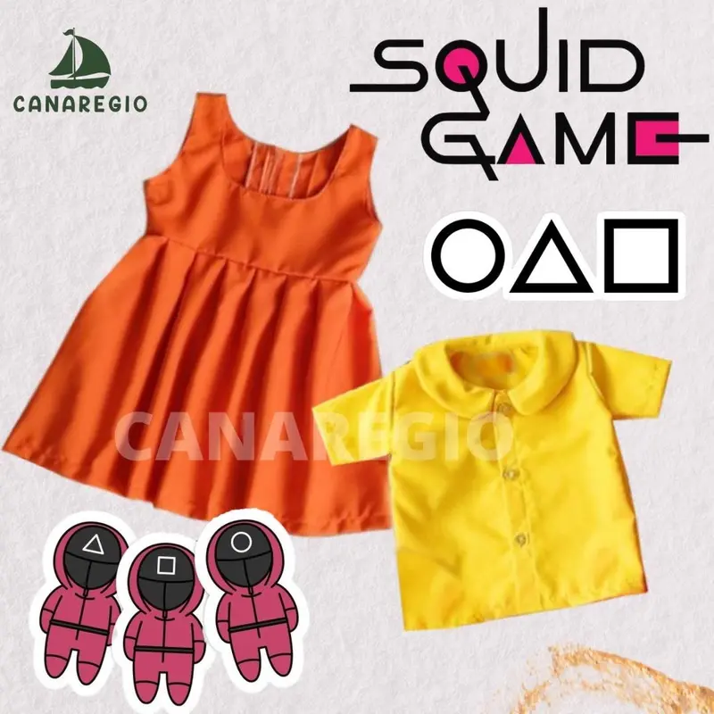 Kostum Boneka Squid Game / Baju Viral / Kostum Photoshoot Anak / Kostum Baju Dress Viral / Kostum boneka Squid Game anak perempuan / Younghee Dress / Kostum Bayi / Squid Game 0