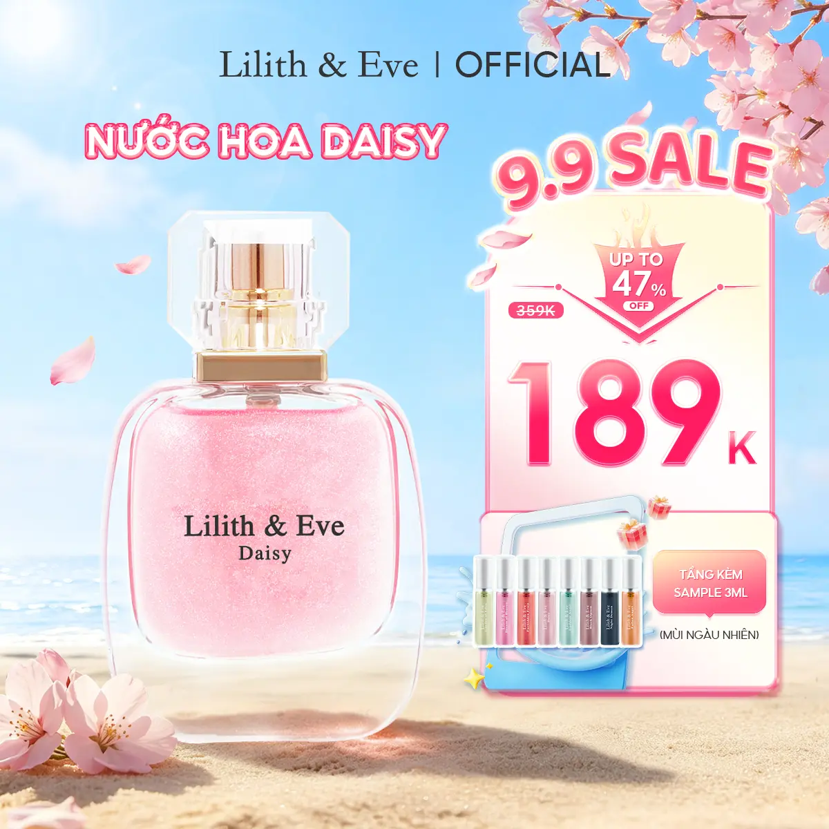 Tinh dầu nước hoa Lilith and Eve Daisy Eau De Parfum 30ml nữ thơm lâu lưu hương lâu cho body 5h