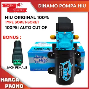 Pompa Dc 12v Hiu 6.8 Bar 5Lpm / Dinamo Pompa Sprayer / Mobil / Motor - Socket-Socket