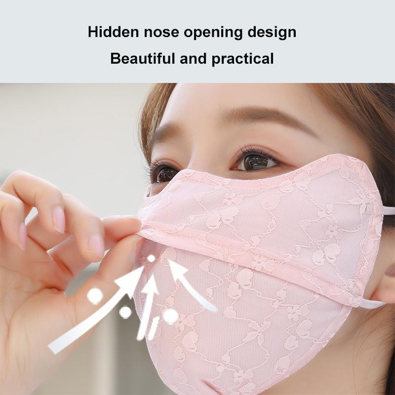 Mặt Nạ Chống Nắng, Chất Liệu Lụa Lạnh, UPF50 +, Chống Tia UV, Làm Mát, Nhanh Khô, Thời Trang 6