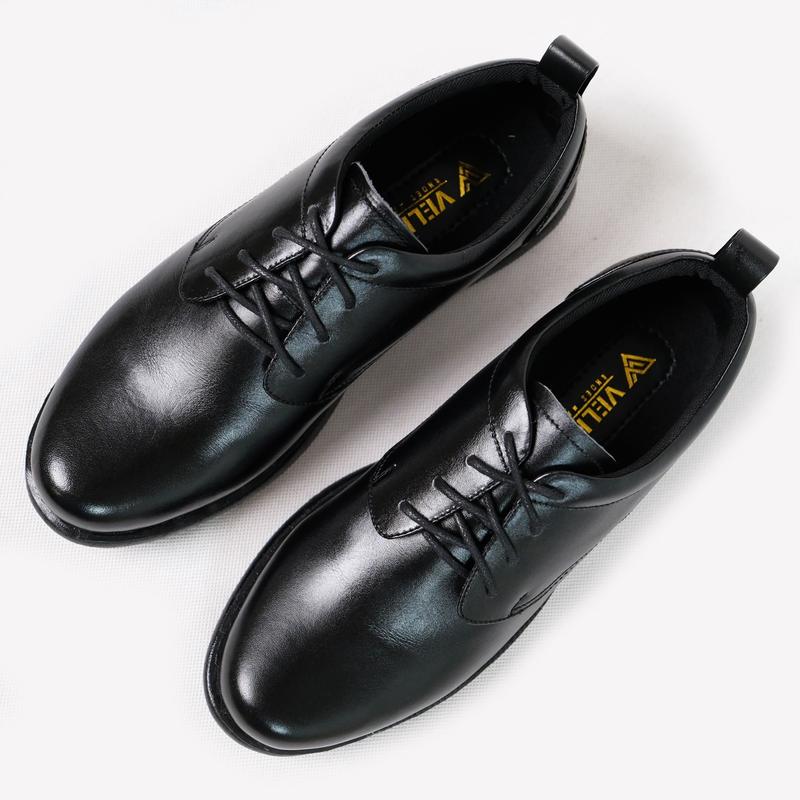 Sepatu Formal Pria Black Casual Kerja Kantor Kulit Sapi Asli Simple Basic Hitam 0