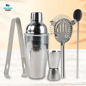 One Two Cups 5in1 Bartender Cobbler Cocktail Shaker Set 550ml