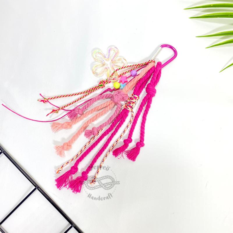 BAG CHARM FAIRY Macrame Keychain Carabiner Tali Tas Aksesoris 2