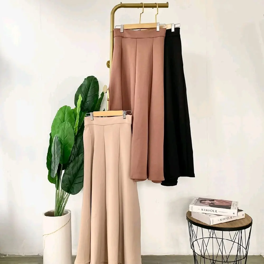 Audy Rok Mayung Skirt Korean Loose Maxi Rok Panjang Polos Wanita Scubaa Premium Bawahan Dewasa Casual