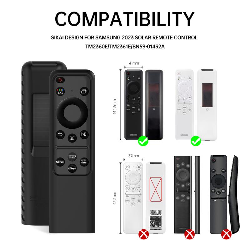 Product Introduction of Ốp Bảo Vệ Silicon Cho Điều Khiển Từ Xa TV Samsung, Tương Thích Với Mẫu 2023 / 2024 BN59-01432J BN59-01432A BN59-01439A TM2360E TM2361E, Chống Bụi, Chống Sốc, Có Thể Giặt Được, Chống Trầy Xước, Ốp ốp Mềm Silicon Thân Thiện Với Da, Có Dây Đeo Miễn Phí 46