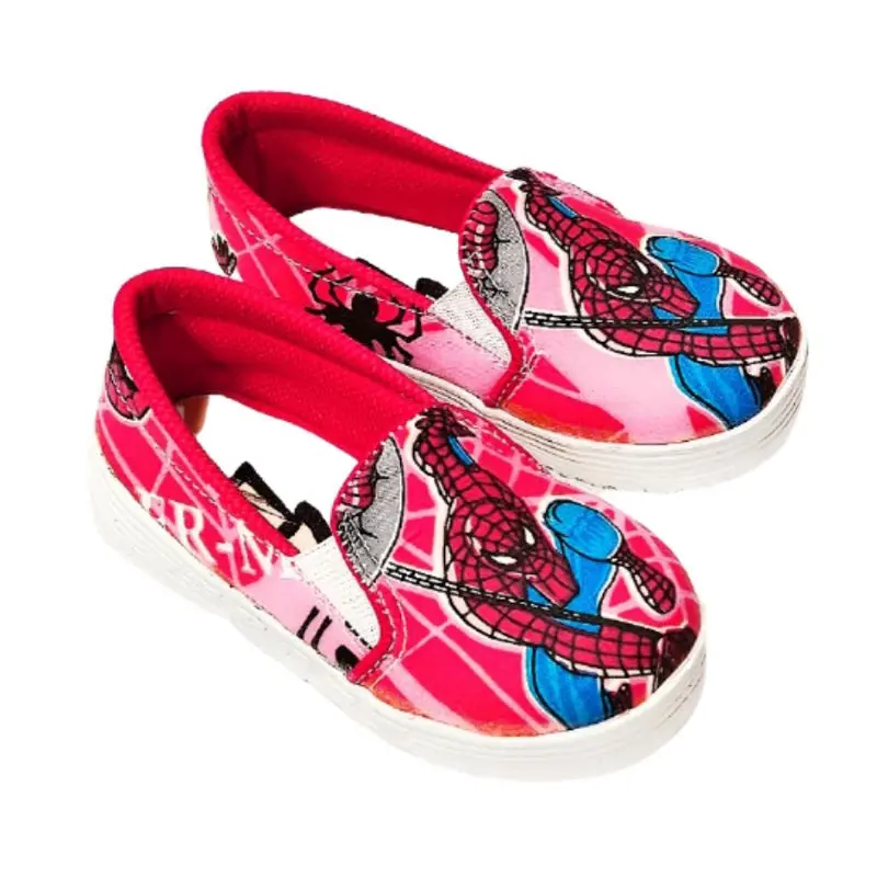 Sepatu Slip On Anak Laki-Laki Karakter Spiderman Merah 3