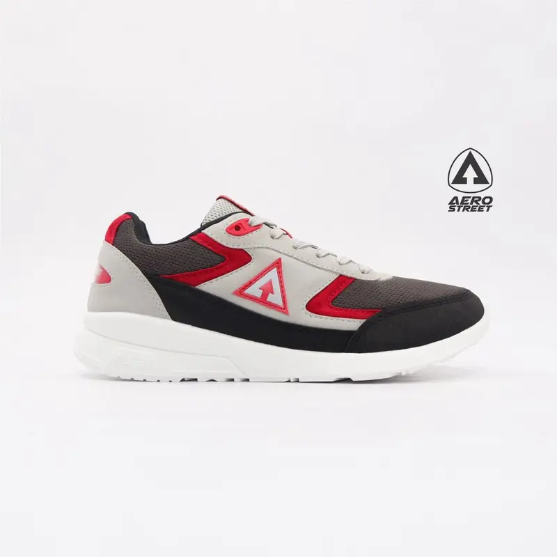 Aerostreet 36-45 Osaka Putih Abu Merah - Sepatu Sneakers Casual Pria Wanita Aero Street 21HH20 6