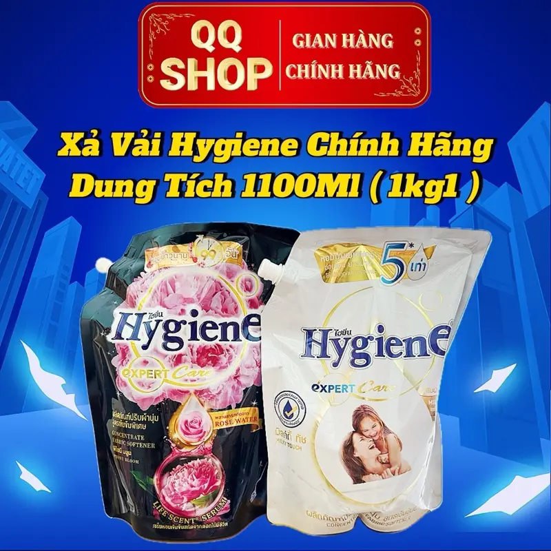 [ COMBO 2 TÚI ] Nước xả vải Hygiene công nghệ Thái Lan đậm đặc lưu hương nước hoa túi 1100ml