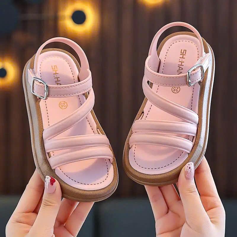 Mã D01-Dép quai hậu bé gái sandal quai chéo cho bé gái Sandal mùa hè mới cho bé gái đế mềm công chúa 3 màu. 3