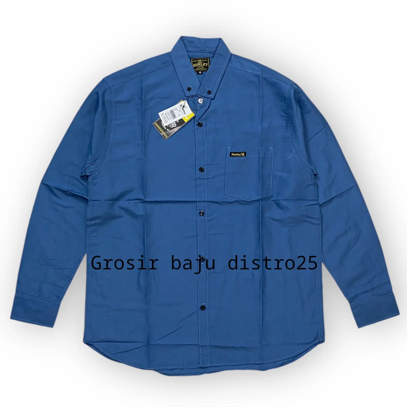 Kemeja Denim Pria Polos Lengan Panjang Dewasa Terbaru 2025 - Warna-Warna Terlaris - Katun, Baju