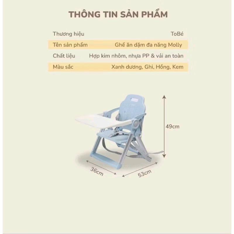 Ghế ăn dặm MOLLY TOBE gấp gọn