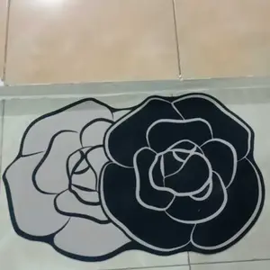 YTJ Keset Menyerap Air bentuk special Motif Bunga Cantik | 38x58cm | tebal 2,5mm Keset Kamar Mandi Karet Menyerap Air Cepat Kering Keset Kaki