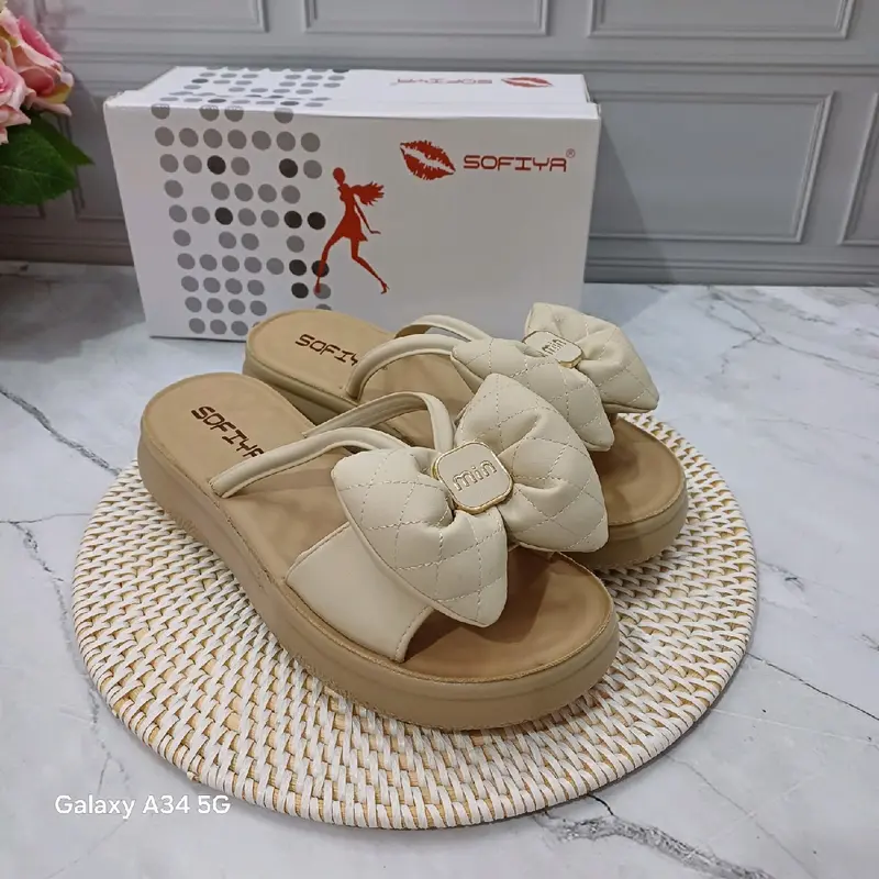 9091-20 sandal wedges import wanita sofiya original kekinian Sendal Jepit Flat Cewek 0