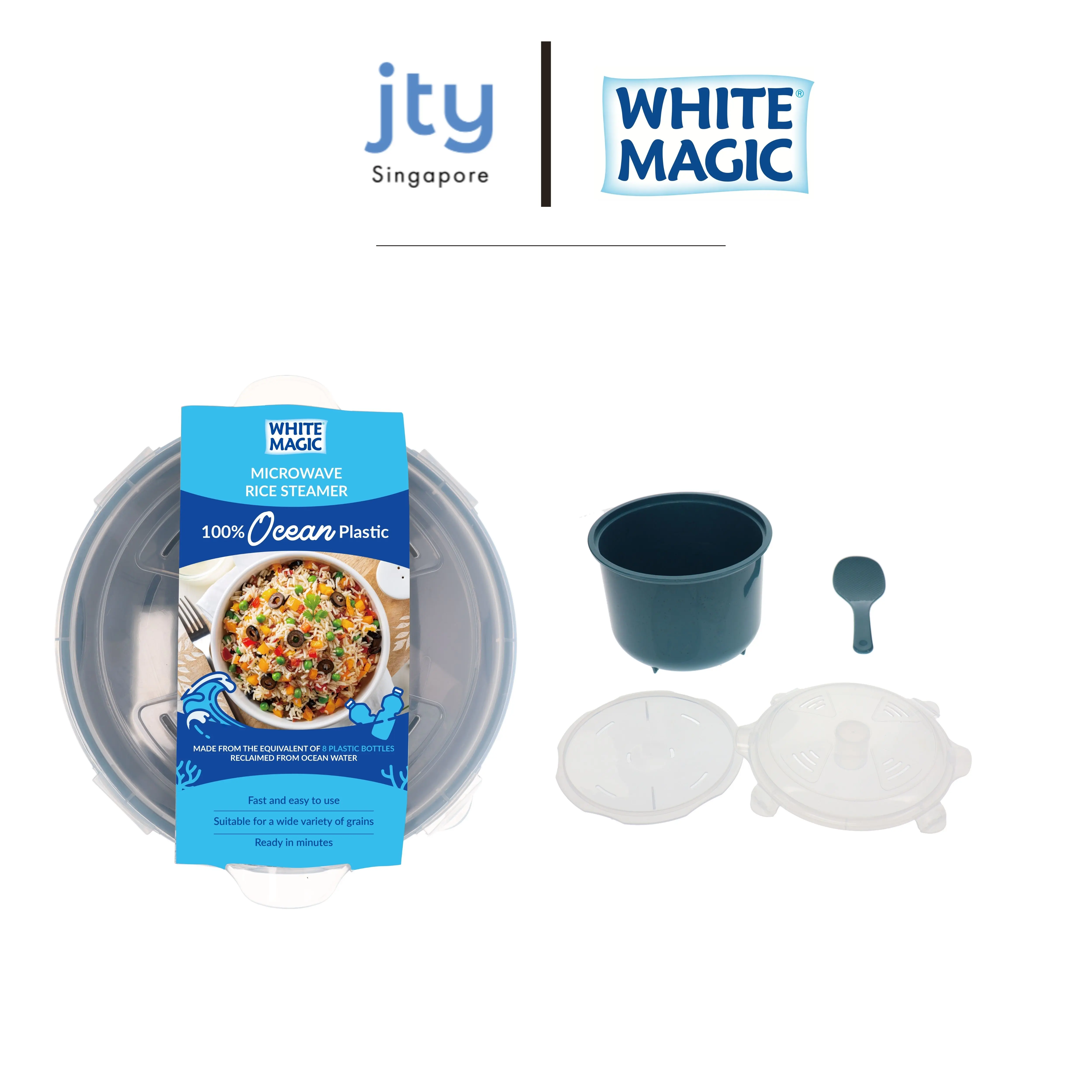 White Magic Microwave Rice Steamer (2.6L) Cookware Reusable