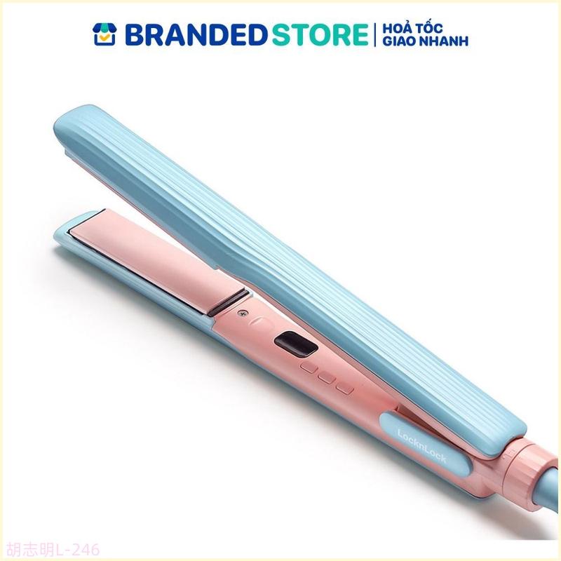 Cao cấp Máy duỗi tóc LocknLock ENA222BLU Hair straightener 220V, 50Hz, 42W - 5 mức nhiệt - Ion âm - Màu xanh dương