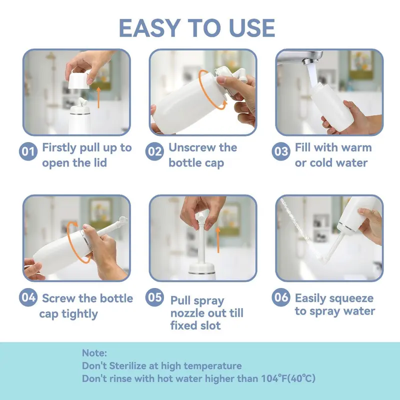 Zola Portabel Travel Bidet Sprayer Botol Bidet Personal Cleaner 380ML portable 4