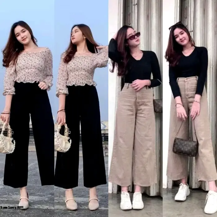 MOZZA KULOT JEANS WANITA // CELANA BAWAHAN HAIGHWAIST KULOT JEANS WARNA Cewek Nyaman