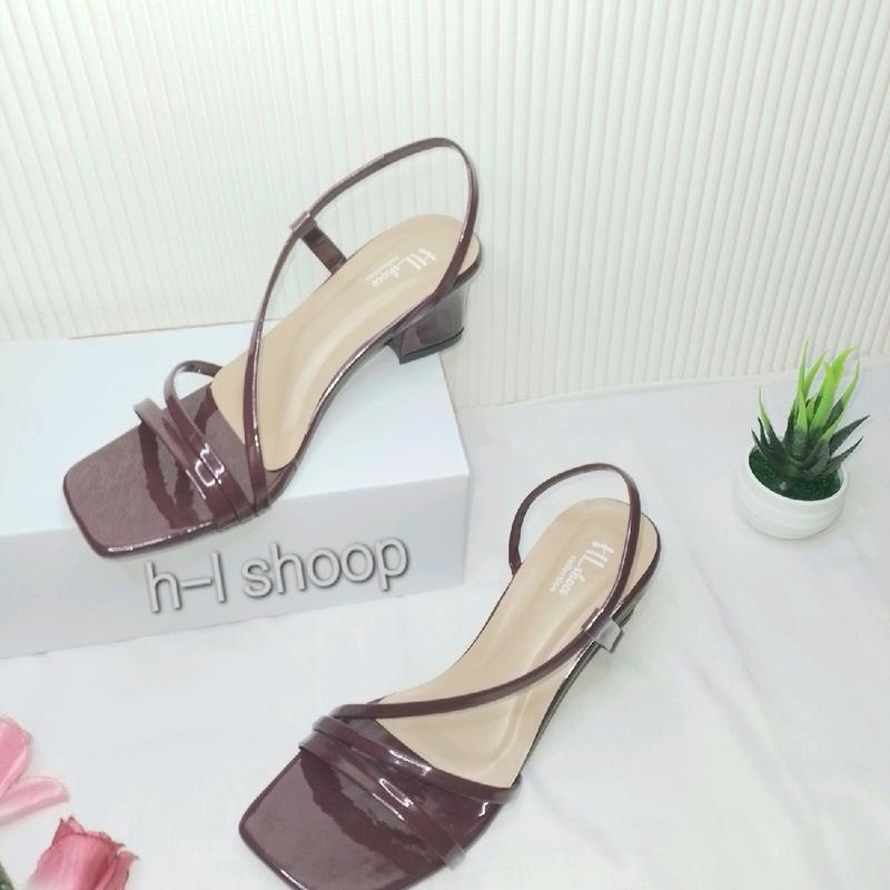 Sandal- heels Wanita / korean style model tali belakang tinggi hak 5cm (HL02) Sendal 4