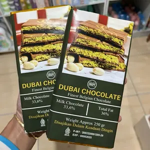 (MAHYRA) Coklat dubai JUMBO pistacio kunafe | Coklat arab viral | Coklat dubai murah enak | Chocolate dubai pistacio kunafe | 100% coklat asli Snacks Cokelat Cemilan Food chocolates
