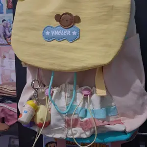 CBCY Backpack dan Mini Backpack Tas warna dopamin Ransel Wanita Import Tas Remaja Aesthetic Style Korea Tas Ransel Laptop Perjalanan Tas Sekolah Siswa SMP Kain Nylon  Anti Air Kapasitas Besar