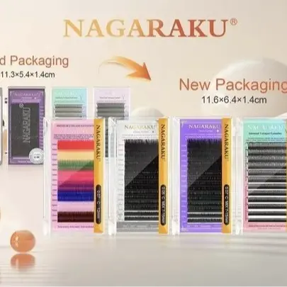 Nagaraku single size eyelash extension 0.05, 0.07 dan 0.10 Bulumata Lashes 1