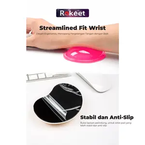 Rokeet Mousepad Mouse Wrist Pad Rest Jelly Comfort Silicone Transparent Gel Antislip Original