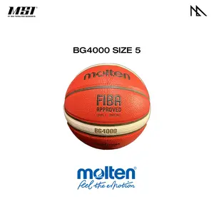 MSI x Molten - Bola Basket B5G4000 Size 5 (Leather) (Indoor) FIBA APPROVED (2023-2027) Basketball - BOLA