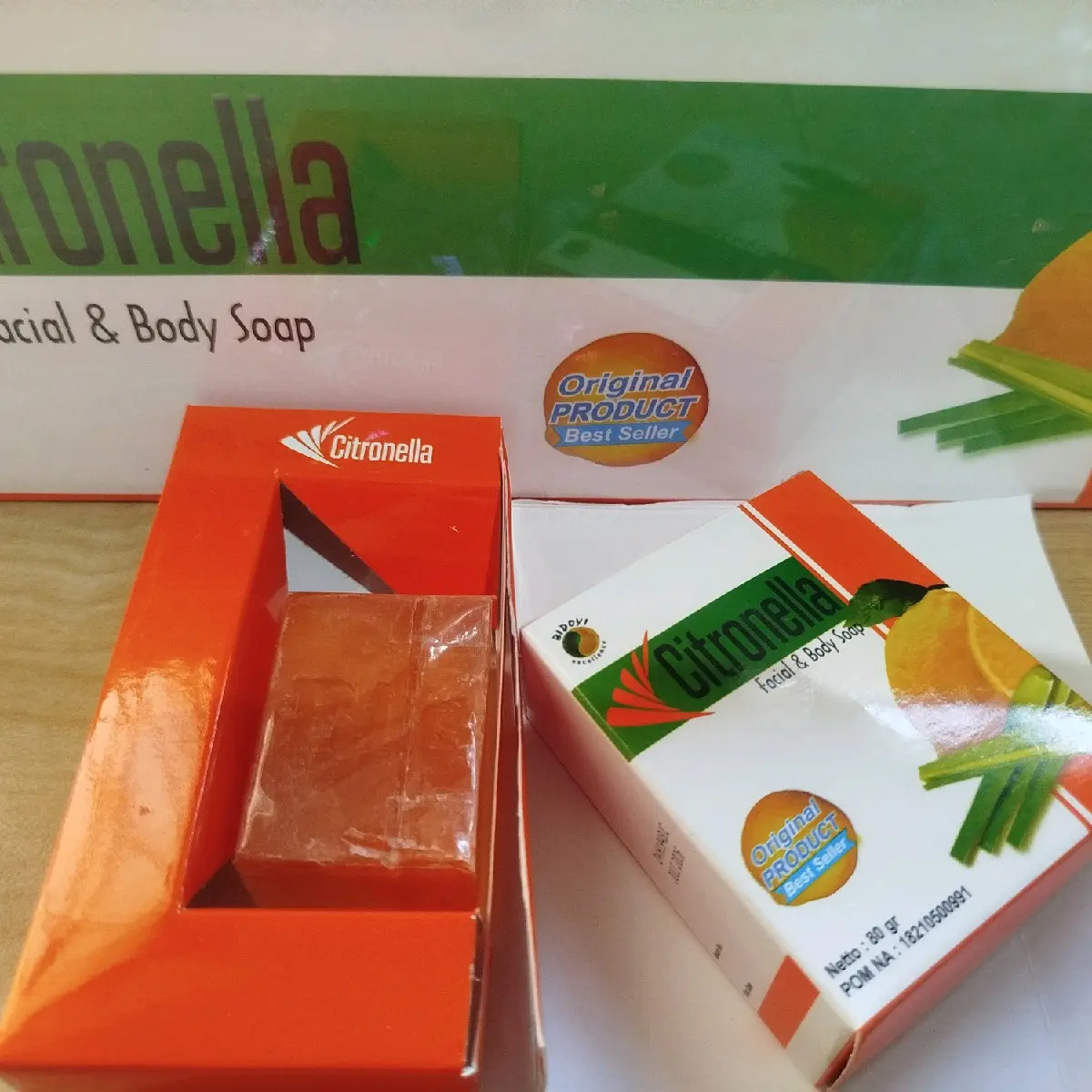 Sabun Citronella Bidoyi setengah bar 40gr 100% Original Perawatan Wajah Tubuh