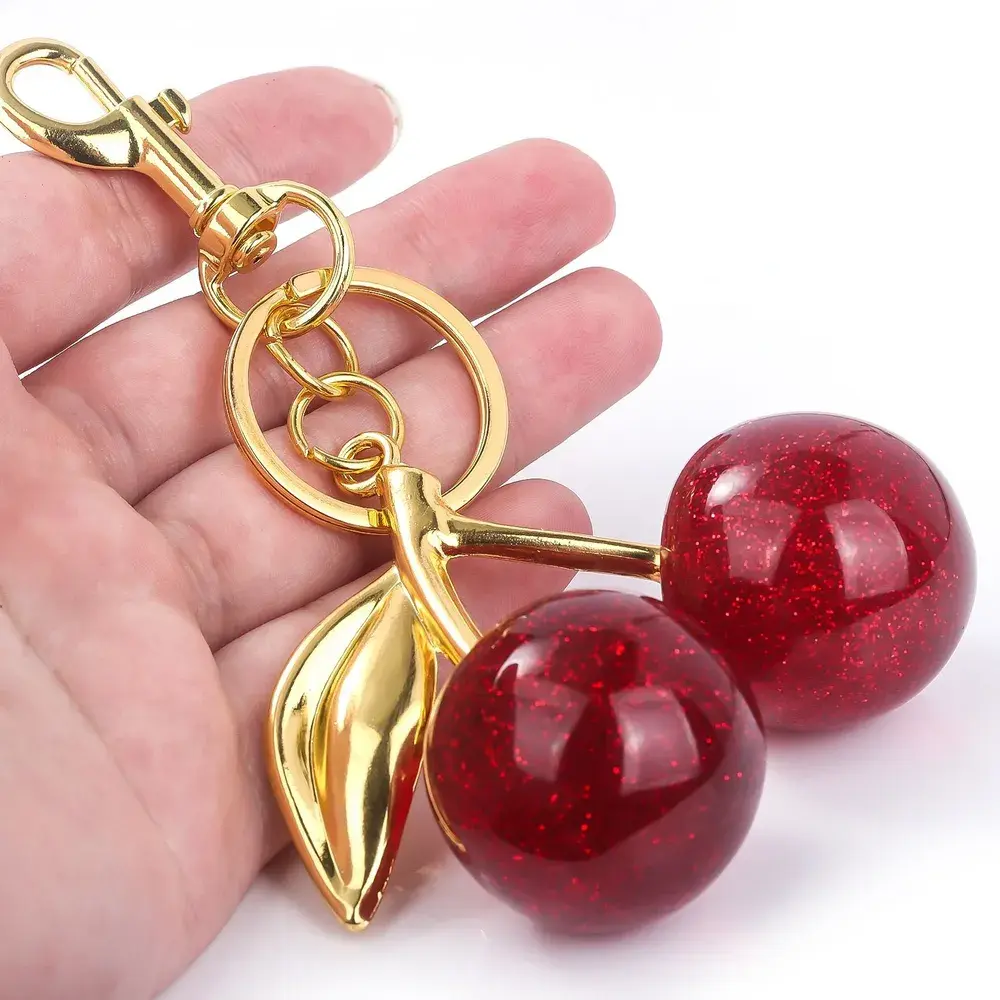 gantungan kunci tas Cherry Bag Charm cherry keychain gantungan kunci gantungan tas cherry  bag Resin