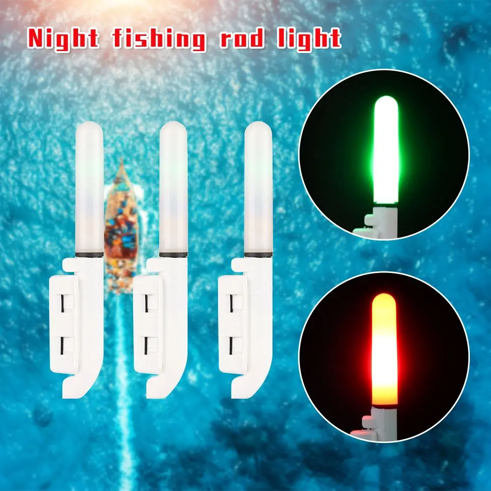 New Clip on Float Red/Yellow sensitive flash Bite Alarm Glow Stick Fishing Rod Tip Light stick Fluorescent Light