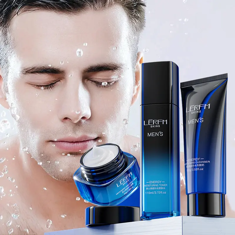 Men's Skincare Set, Essential skincare for Men Includes Face wash, toner, cream Halloween Christmas present for men Comfort Skin Repair