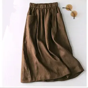 rok saku depan elegan wanita