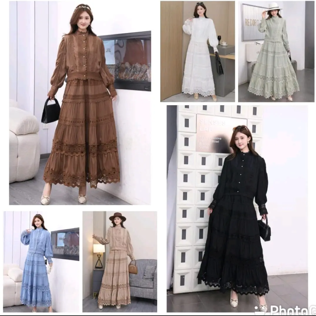 setrok haruka bahan katun renda cantik