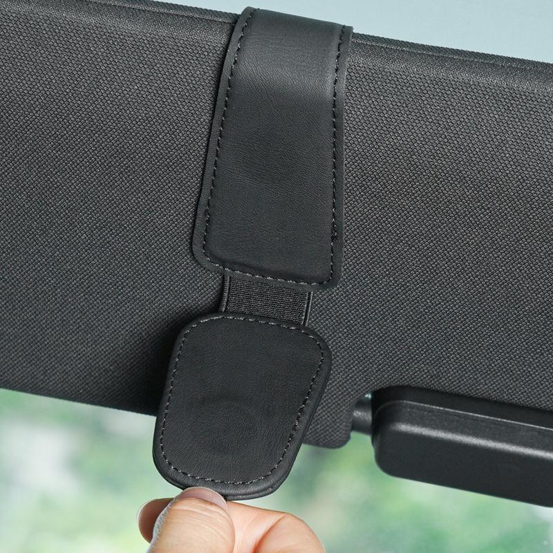 Product Introduction of Magnetic PU Leather Sunglass Holder Clip Sun Visor Glasses Card Clip Holder Interior Car Accessories 8