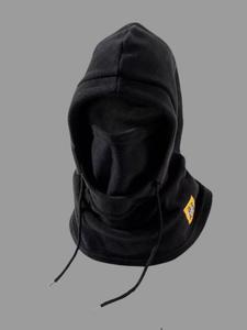 Gorra con capucha unisex de color sólido con diseño de cordón, gorra cálida y a prueba de viento para otoño e invierno, accesorios de moda para hombres y mujeres